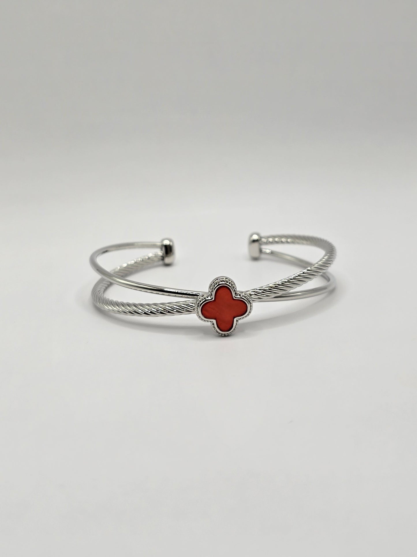 Zamara - Silver Bracelet -Red