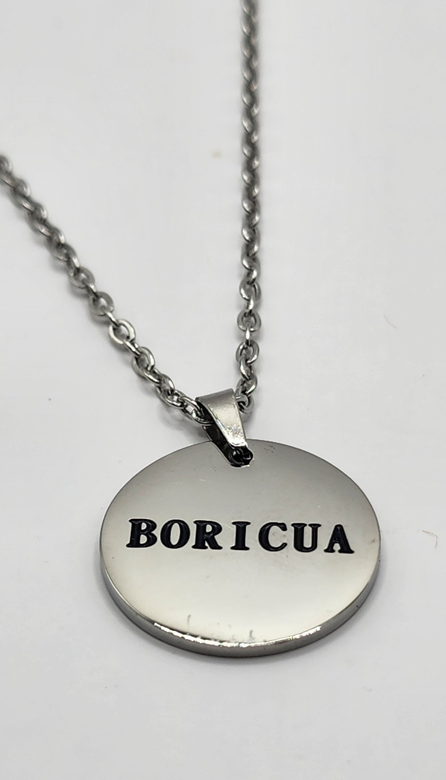PR - Boricua Silver Necklace