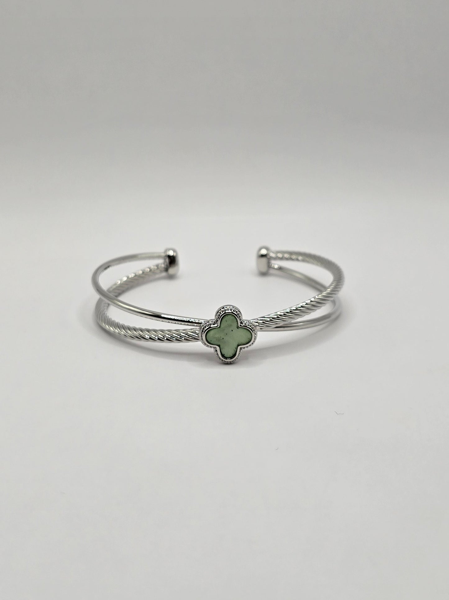 Zamara - Silver Bracelet -Green