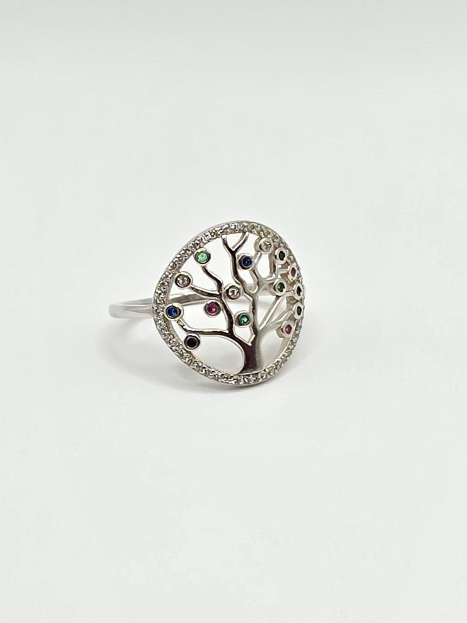 Silver 925 - Colors Tree of Life Rings