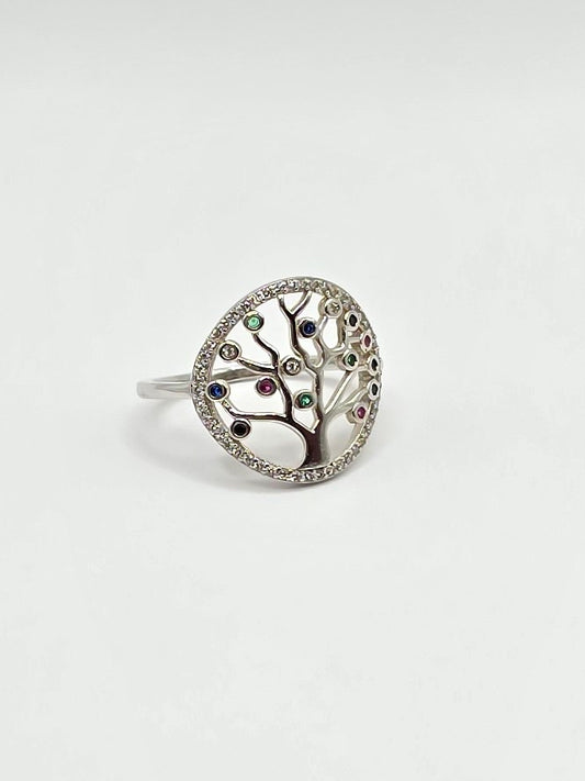 Silver 925 - Colors Tree of Life Rings