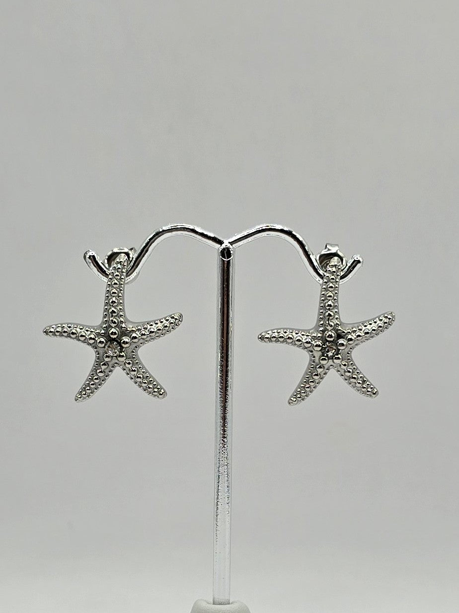 Starfish Silver Earrings