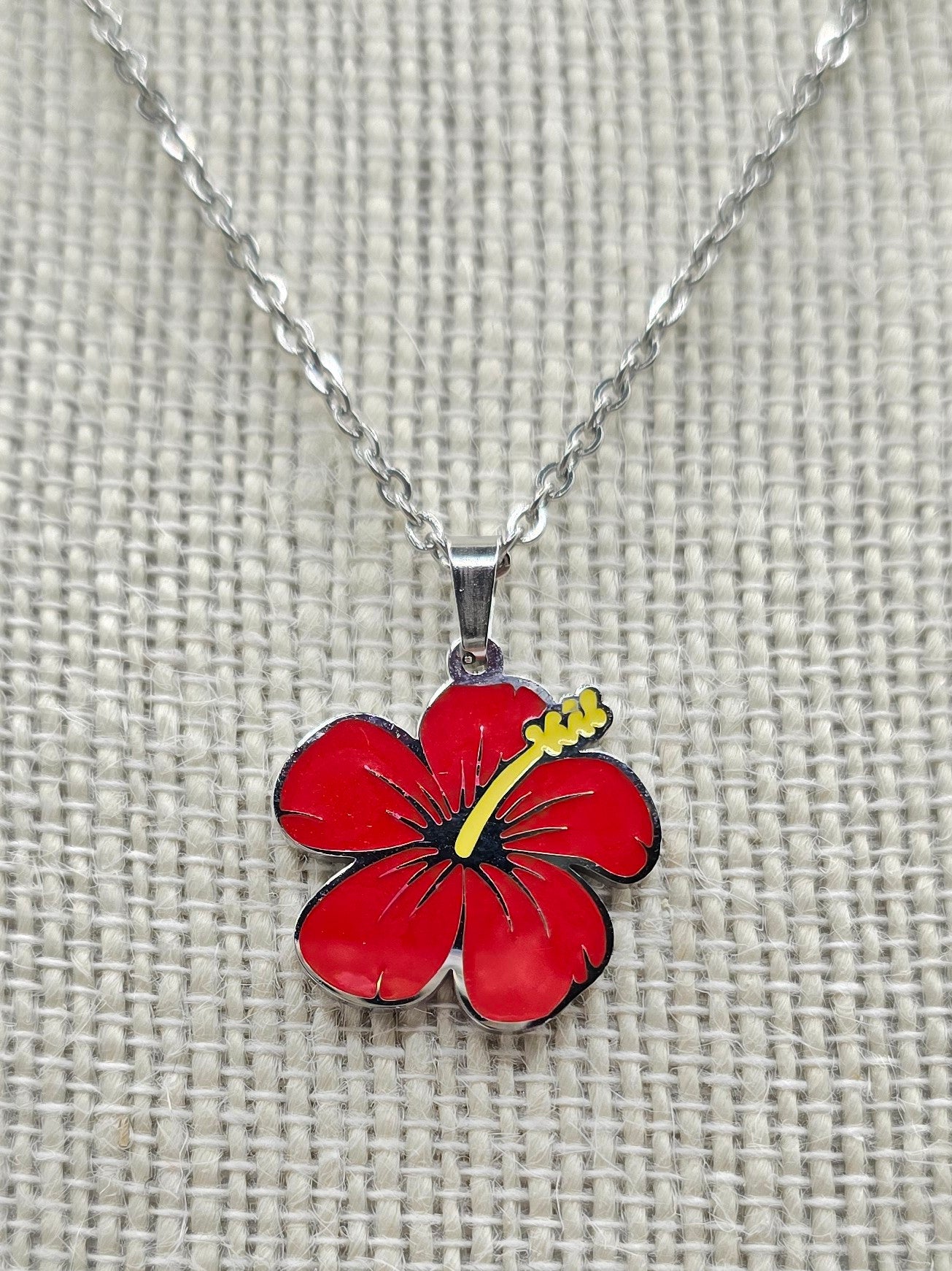 PR - FLOR DE MAGA ROJA NECKLACE