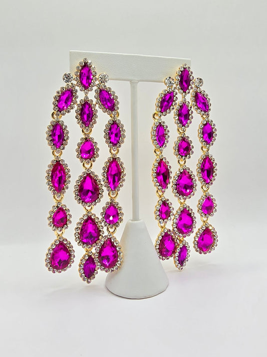 MARIA FUCHSIA EARRINGS