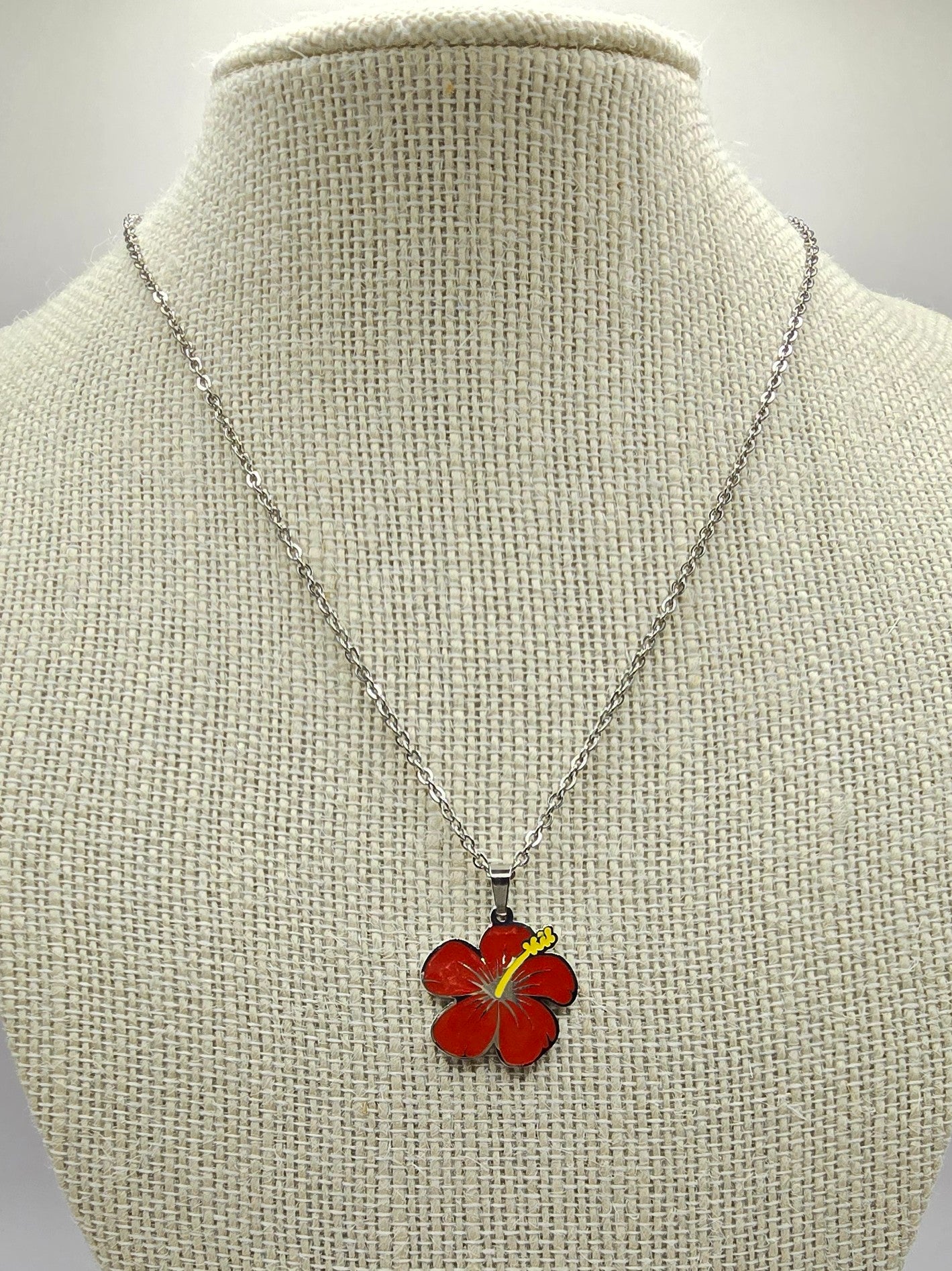 PR - FLOR DE MAGA ROJA NECKLACE