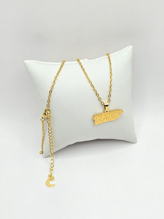 PR - NECKLACE MAP GOLD