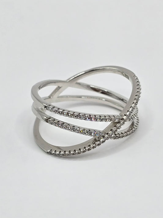 Silver 925 -  Criss Cross Ring