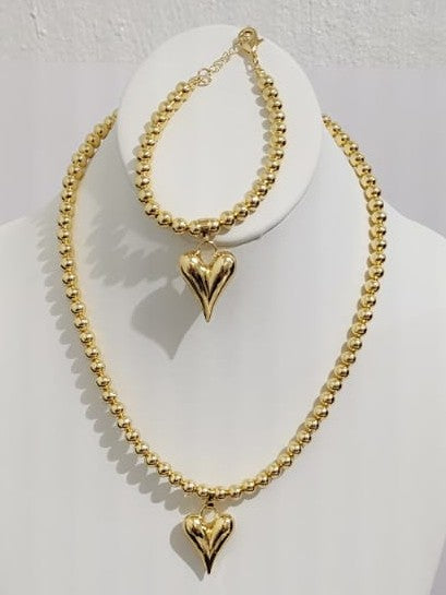 Valeria Gold Heart Set